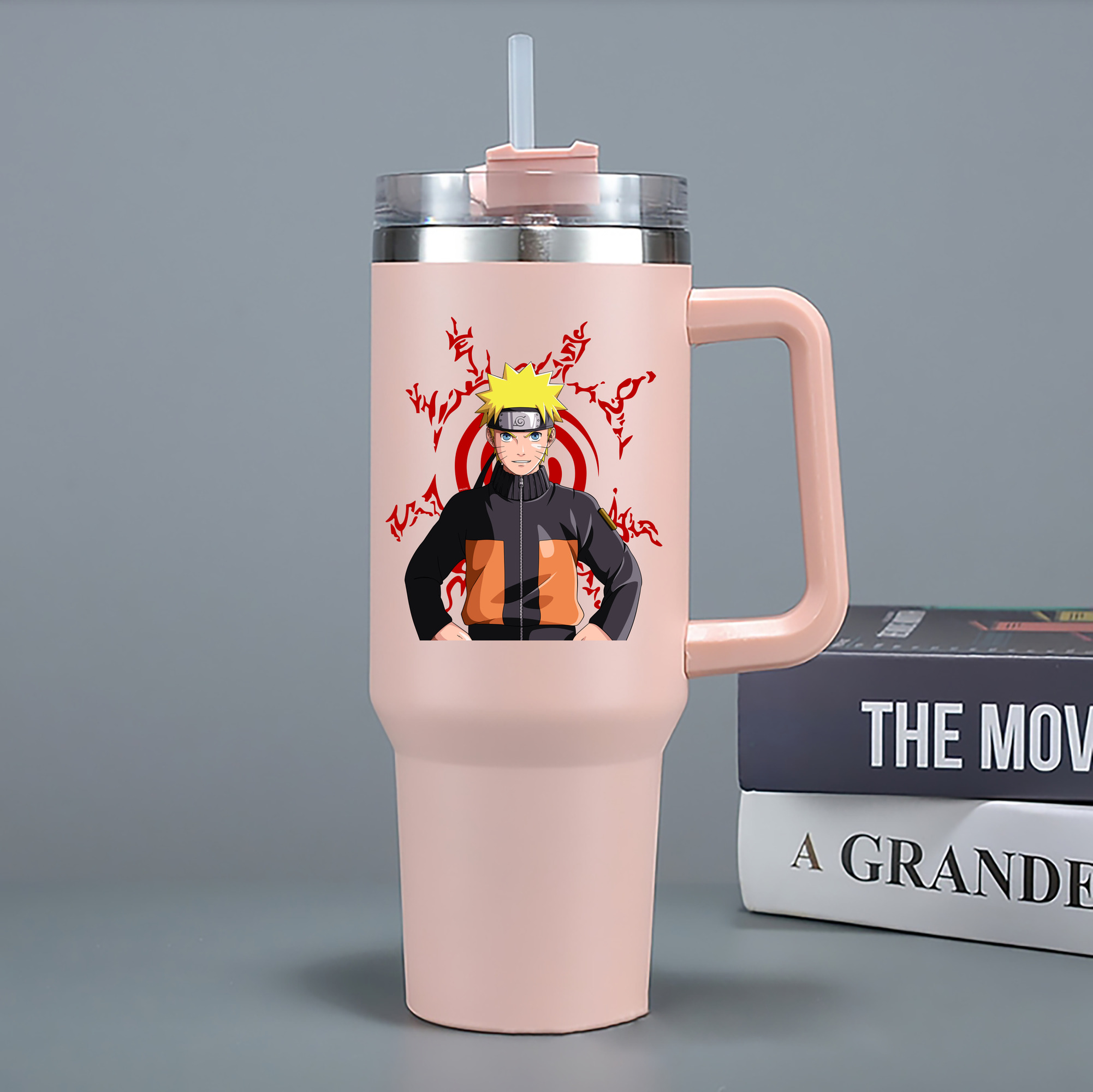 （画像用） NARUTO -ナルト- うずまき ナルト Uzumaki Naruto 1200mL車用タンブラー - クリスタルステッカー（プラスチックストロー付き）